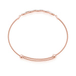 Elegant Diamond Crossover Bracelet in 14k Gold