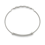 Elegant Diamond Crossover Bracelet in 14k Gold