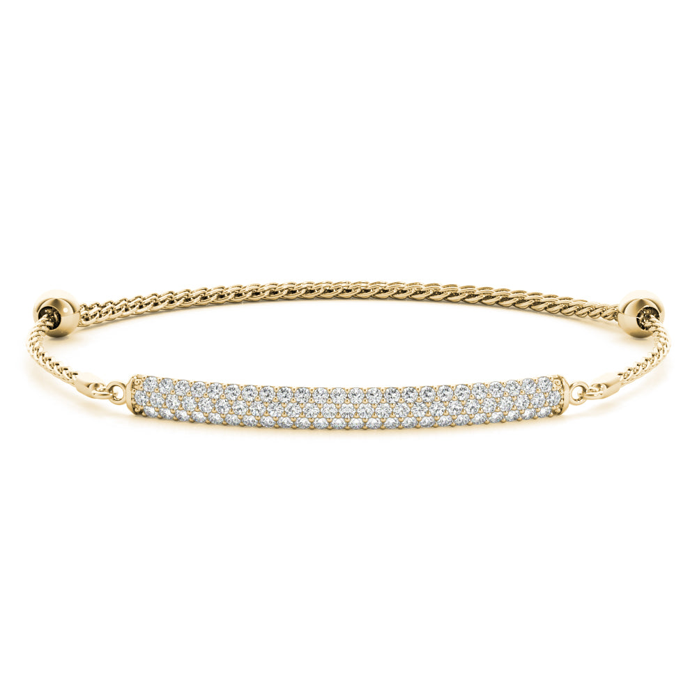 Elegant 3-Row Diamond Bracelet in 14kt White Gold - 3/4 ct TW SI2, H-I