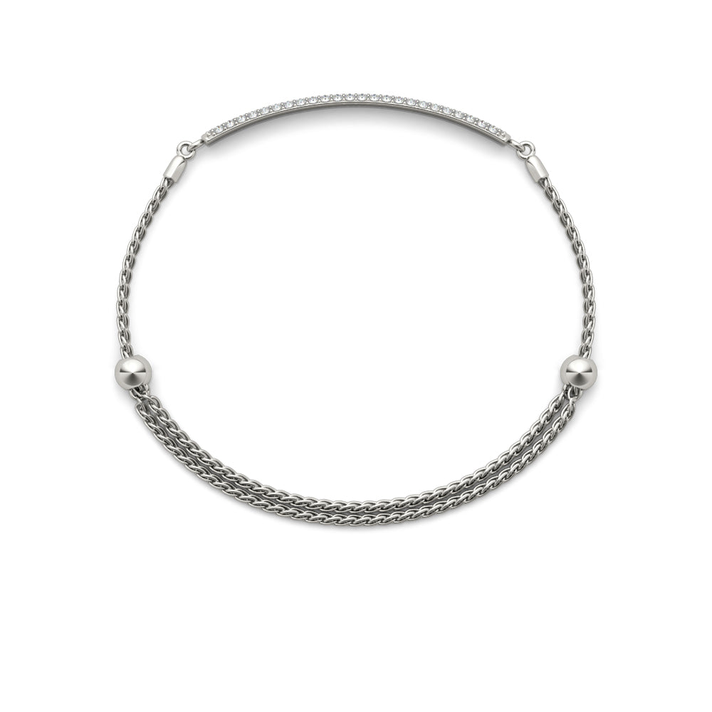 Elegant 3-Row Diamond Bracelet in 14kt White Gold - 3/4 ct TW SI2, H-I