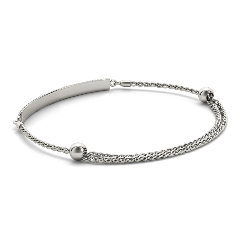 Elegant 3-Row Diamond Bracelet in 14kt White Gold - 3/4 ct TW SI2, H-I