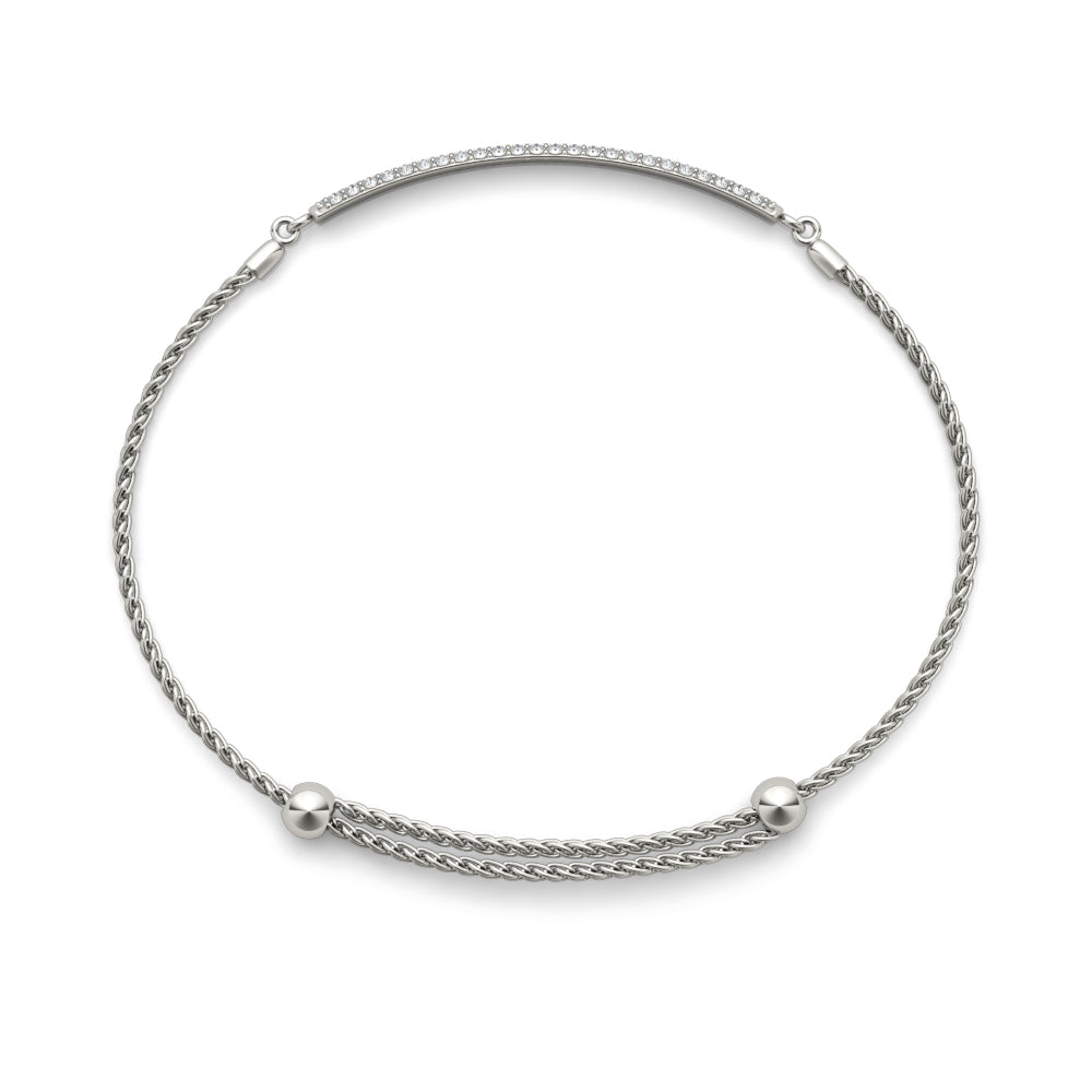 Elegant 3-Row Diamond Bracelet in 14kt White Gold - 3/4 ct TW SI2, H-I