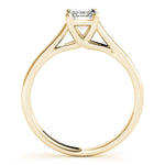 Elegant 14kt White Gold Trellis Style Engagement Ring Setting with Emerald Cut Accent Stones - 