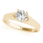 Elegant 14kt White Gold Solitaire Round Engagement Ring Setting (1 ct TW Center Stone Capacity)