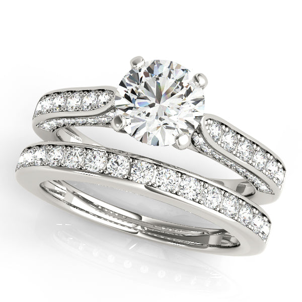 14kt White Gold 7/8 ct TW SI1-SI2, G-H Diamond Engagement Ring Setting - Style 
