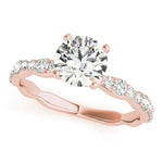 Exquisite 14kt White Gold Engagement Ring with 1/3 ct TW Diamond Setting