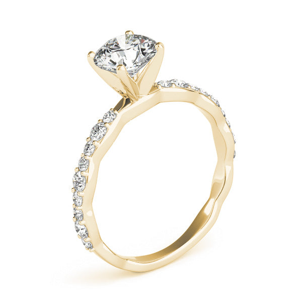 Exquisite 14kt White Gold Engagement Ring with 1/3 ct TW Diamond Setting