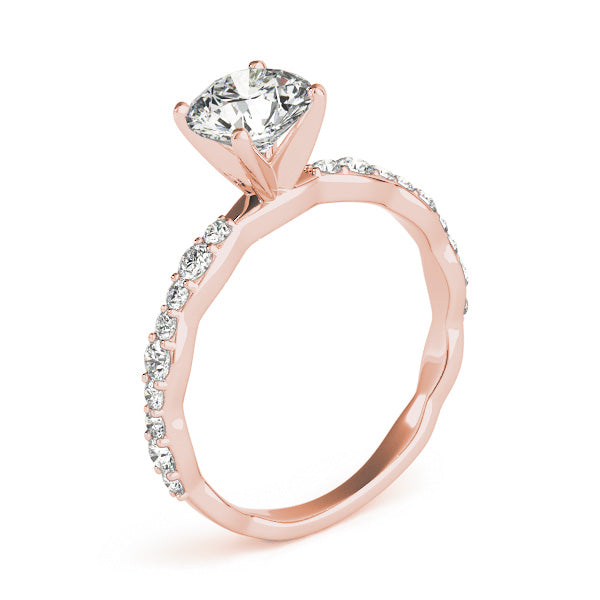 Exquisite 14kt White Gold Engagement Ring with 1/3 ct TW Diamond Setting
