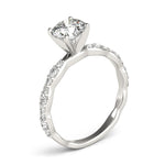 Exquisite 14kt White Gold Engagement Ring with 1/3 ct TW Diamond Setting