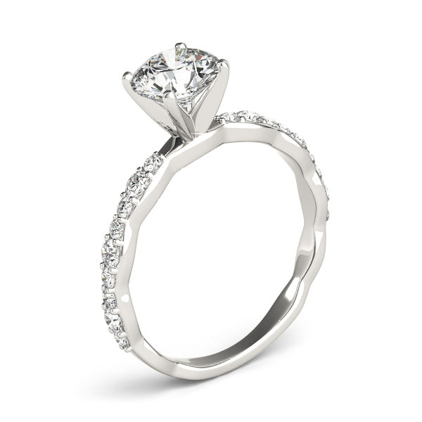 Exquisite 14kt White Gold Engagement Ring with 1/3 ct TW Diamond Setting