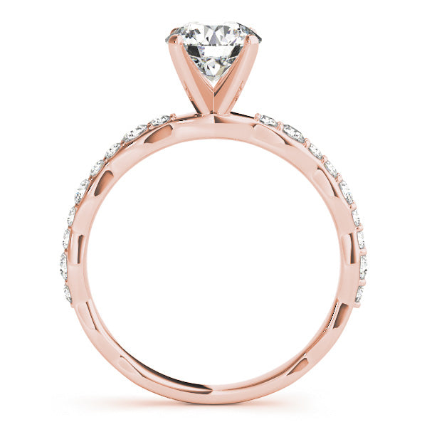 Exquisite 14kt White Gold Engagement Ring with 1/3 ct TW Diamond Setting