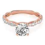 Exquisite 14kt White Gold Engagement Ring with 1/3 ct TW Diamond Setting