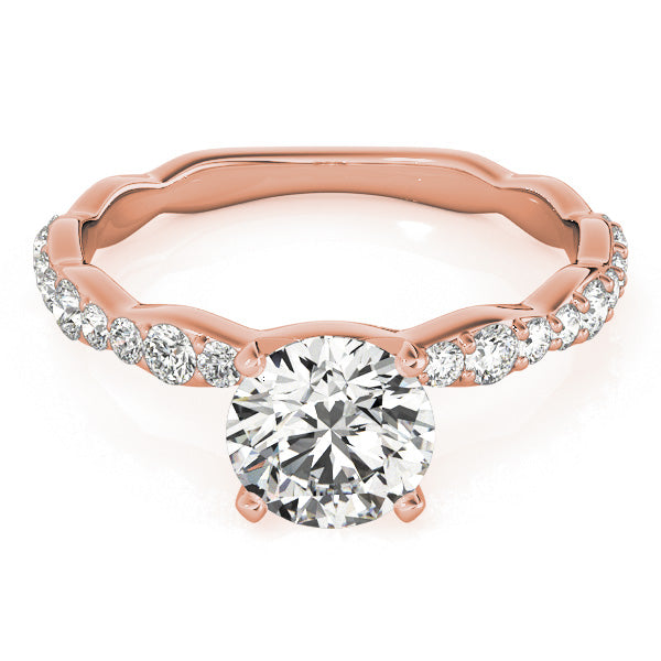 Exquisite 14kt White Gold Engagement Ring with 1/3 ct TW Diamond Setting