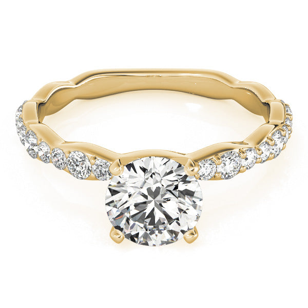 Exquisite 14kt White Gold Engagement Ring with 1/3 ct TW Diamond Setting