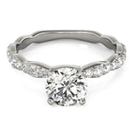 Exquisite 14kt White Gold Engagement Ring with 1/3 ct TW Diamond Setting