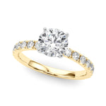 Exquisite 2 CT Round Brilliant Cut Engagement Ring Semi-Mount in 14kt White Gold
