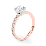 Exquisite 2 CT Round Brilliant Cut Engagement Ring Semi-Mount in 14kt White Gold