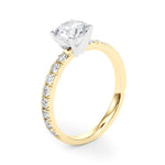 Exquisite 2 CT Round Brilliant Cut Engagement Ring Semi-Mount in 14kt White Gold