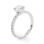 Exquisite 2 CT Round Brilliant Cut Engagement Ring Semi-Mount in 14kt White Gold