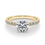 Exquisite 2 CT Round Brilliant Cut Engagement Ring Semi-Mount in 14kt White Gold