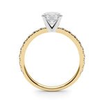 Exquisite 2 CT Round Brilliant Cut Engagement Ring Semi-Mount in 14kt White Gold