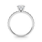 Exquisite 2 CT Round Brilliant Cut Engagement Ring Semi-Mount in 14kt White Gold