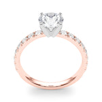 Exquisite 2 CT Round Brilliant Cut Engagement Ring Semi-Mount in 14kt White Gold