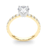 Exquisite 2 CT Round Brilliant Cut Engagement Ring Semi-Mount in 14kt White Gold