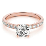 Exquisite 2 CT Round Brilliant Cut Engagement Ring Semi-Mount in 14kt White Gold