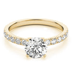 Exquisite 2 CT Round Brilliant Cut Engagement Ring Semi-Mount in 14kt White Gold