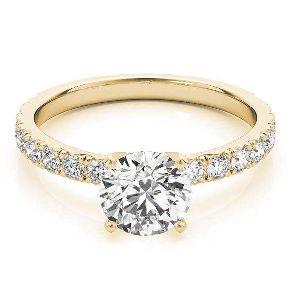 Exquisite 2 CT Round Brilliant Cut Engagement Ring Semi-Mount in 14kt White Gold