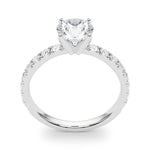 Exquisite 2 CT Round Brilliant Cut Engagement Ring Semi-Mount in 14kt White Gold