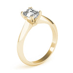 Stunning Double Prong Emerald Cut Engagement Ring in 14kt White Gold