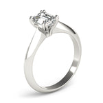 Stunning Double Prong Emerald Cut Engagement Ring in 14kt White Gold