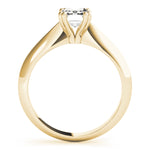 Stunning Double Prong Emerald Cut Engagement Ring in 14kt White Gold