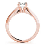Stunning Double Prong Emerald Cut Engagement Ring in 14kt White Gold