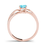 Elegant 14kt White Gold Oval Fashion Ring - Semi-Mount with 1/8 ct tw Diamonds