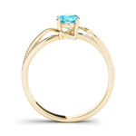 Elegant 14kt White Gold Oval Fashion Ring - Semi-Mount with 1/8 ct tw Diamonds