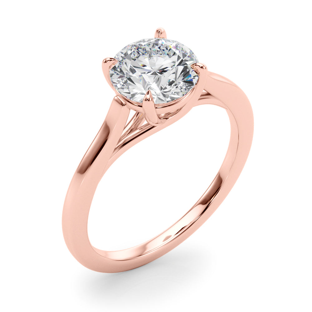 Exquisite 14kt White Gold Solitaire Engagement Ring Setting - Style 