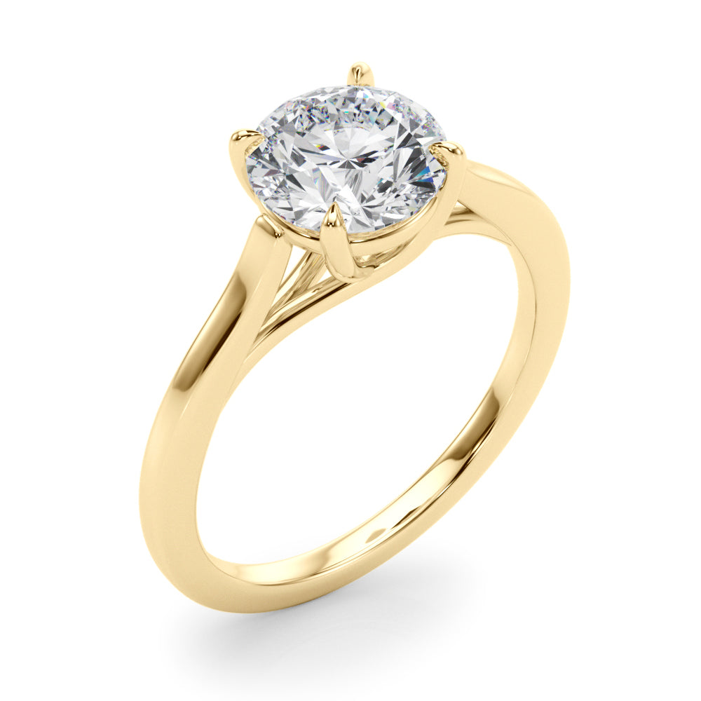 Exquisite 14kt White Gold Solitaire Engagement Ring Setting - Style 