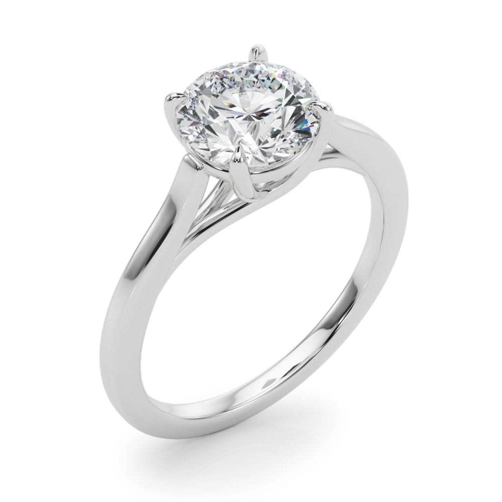 Exquisite 14kt White Gold Solitaire Engagement Ring Setting - Style 