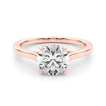 Exquisite 14kt White Gold Solitaire Engagement Ring Setting - Style 