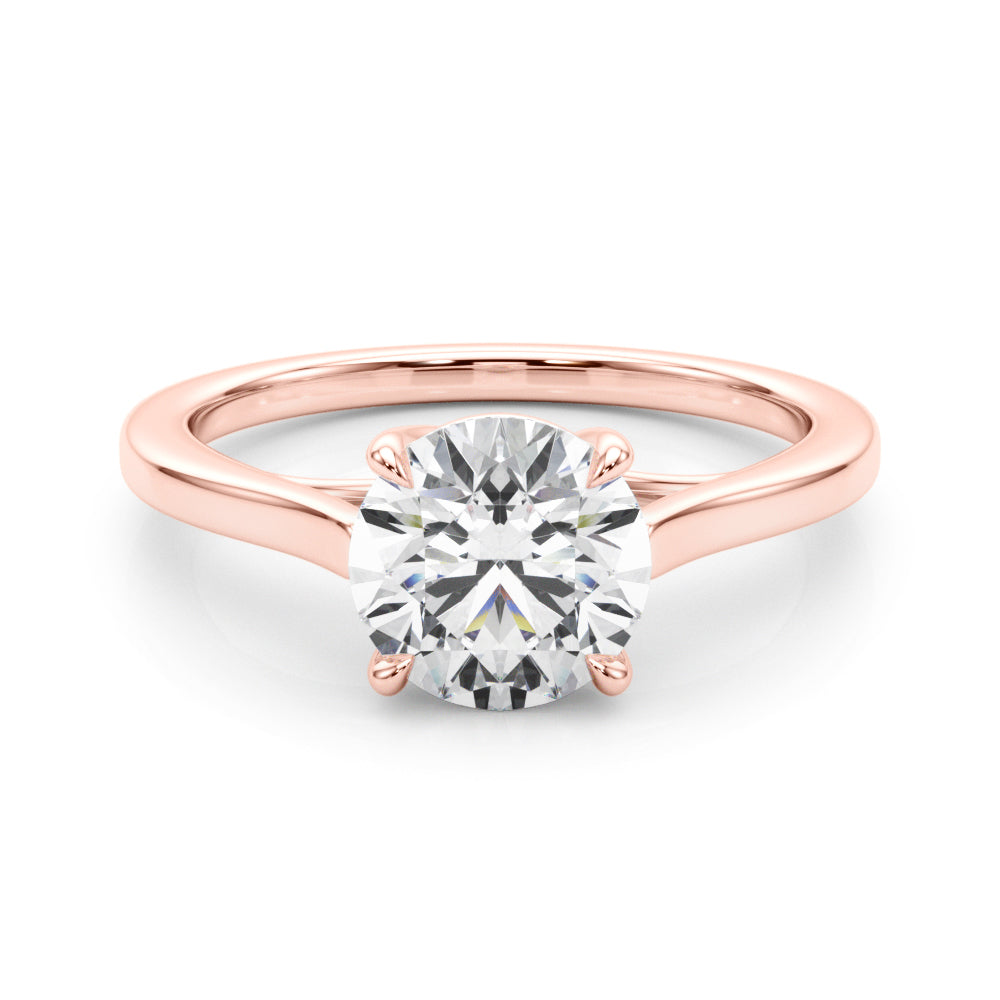 Exquisite 14kt White Gold Solitaire Engagement Ring Setting - Style 