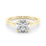 Exquisite 14kt White Gold Solitaire Engagement Ring Setting - Style 