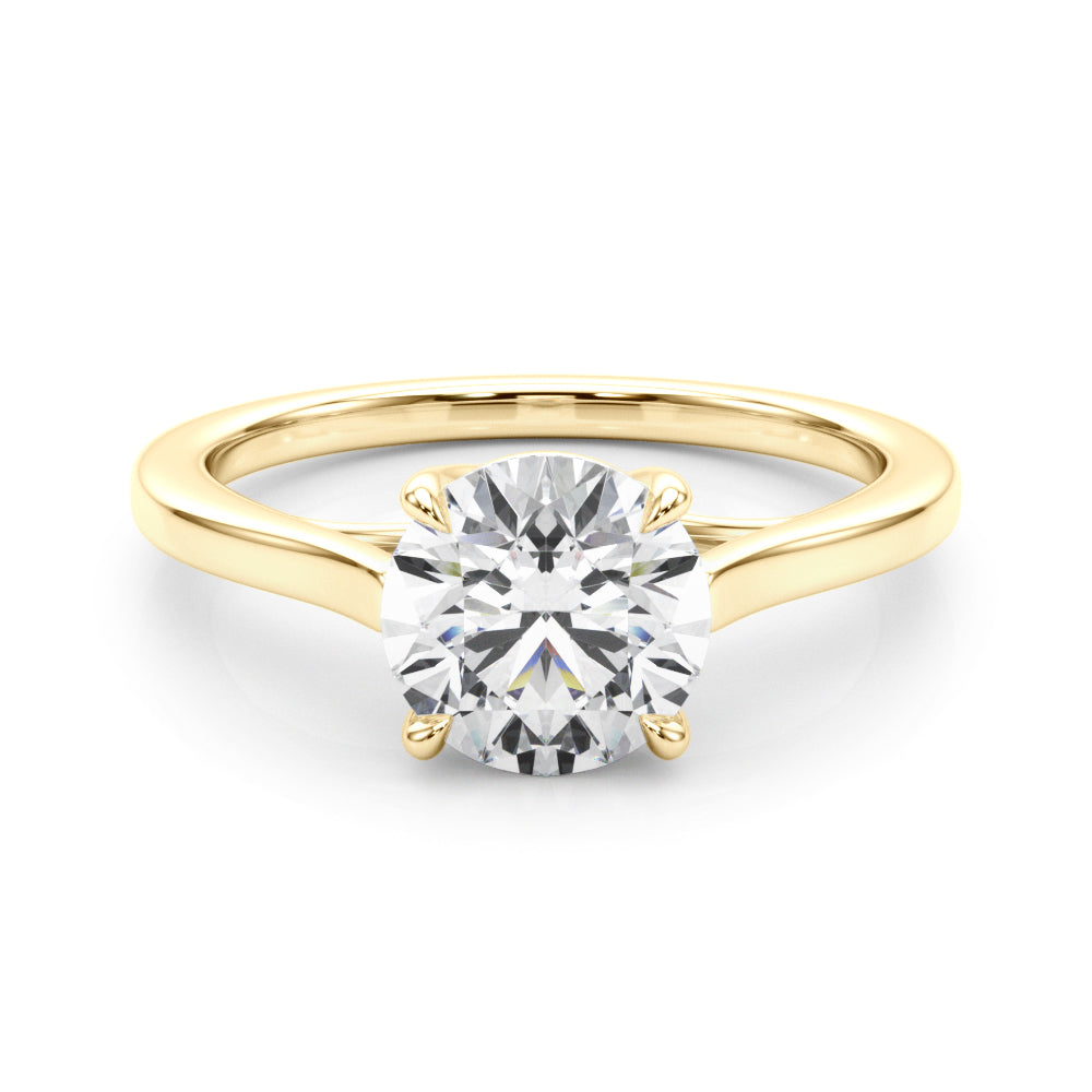 Exquisite 14kt White Gold Solitaire Engagement Ring Setting - Style 