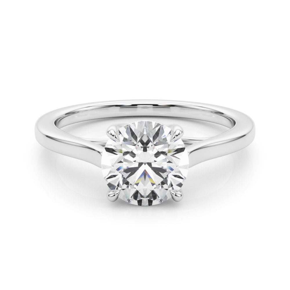 Exquisite 14kt White Gold Solitaire Engagement Ring Setting - Style 