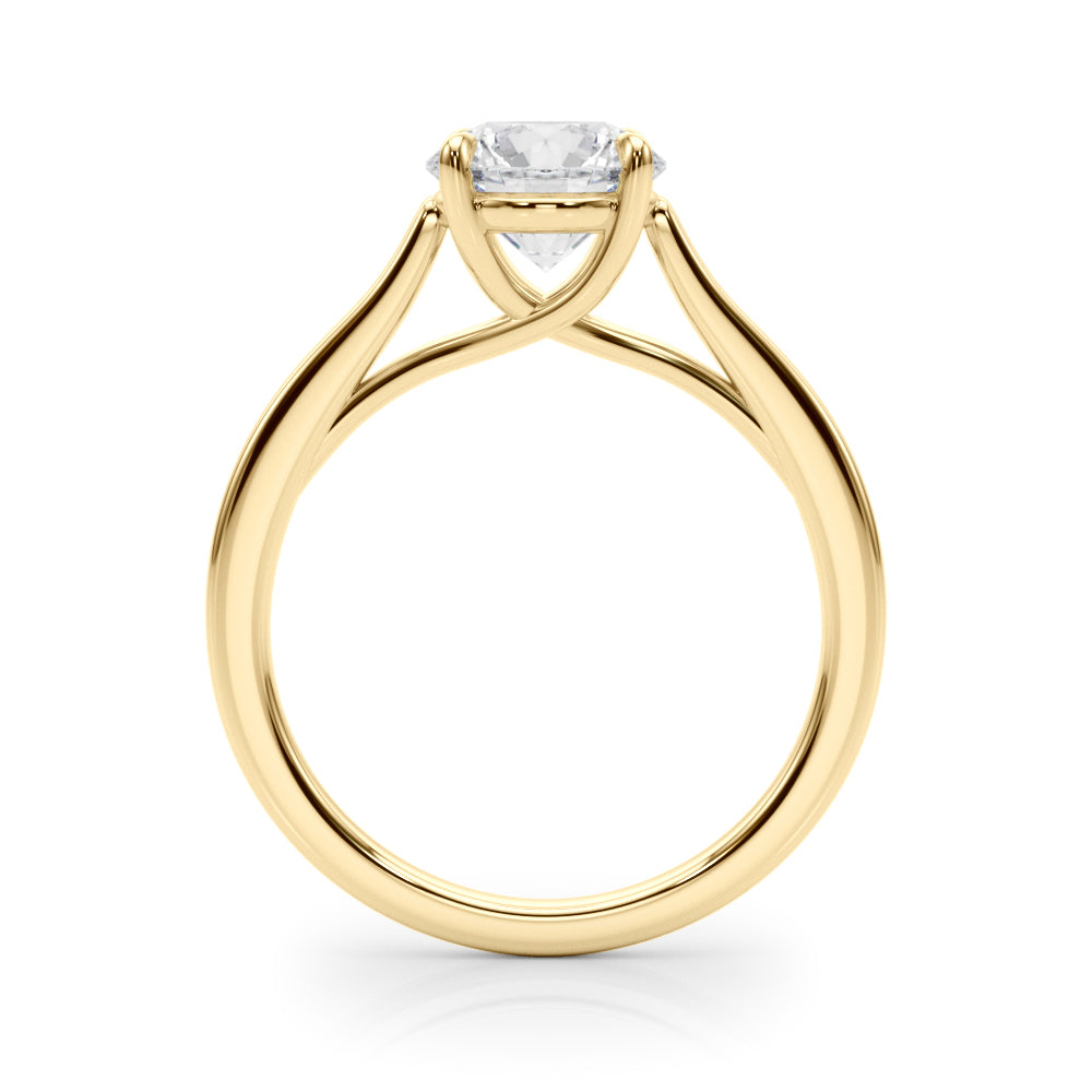 Exquisite 14kt White Gold Solitaire Engagement Ring Setting - Style 