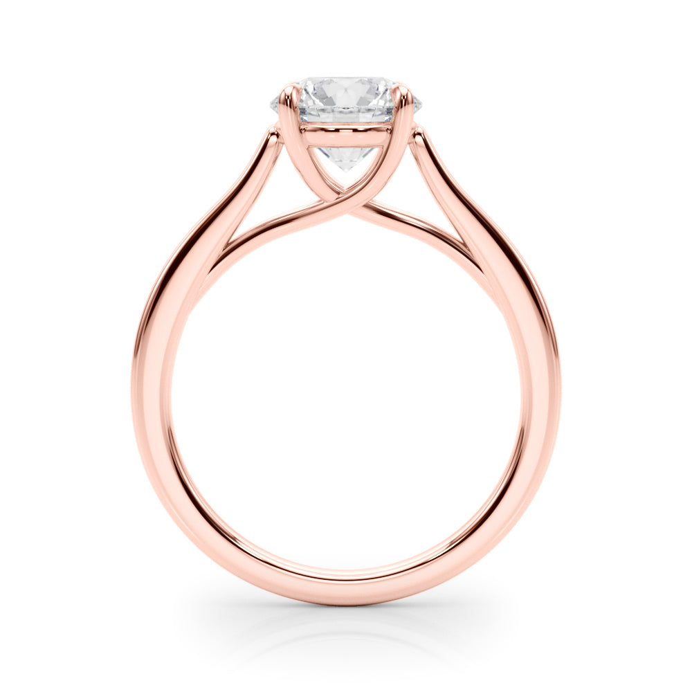 Exquisite 14kt White Gold Solitaire Engagement Ring Setting - Style 