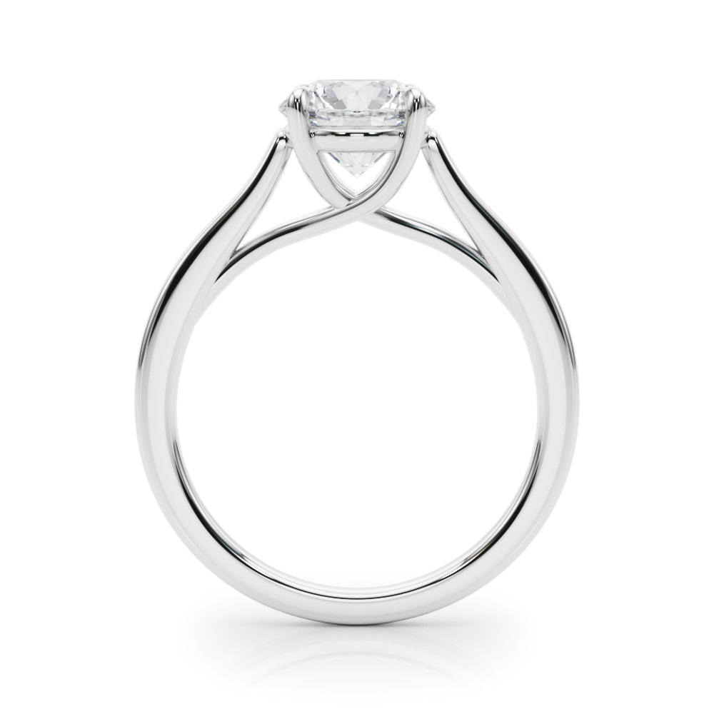 Exquisite 14kt White Gold Solitaire Engagement Ring Setting - Style 