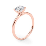 Elegant 14kt White Gold Solitaire Engagement Ring Setting for 2 Carat Round Diamond - Size 7